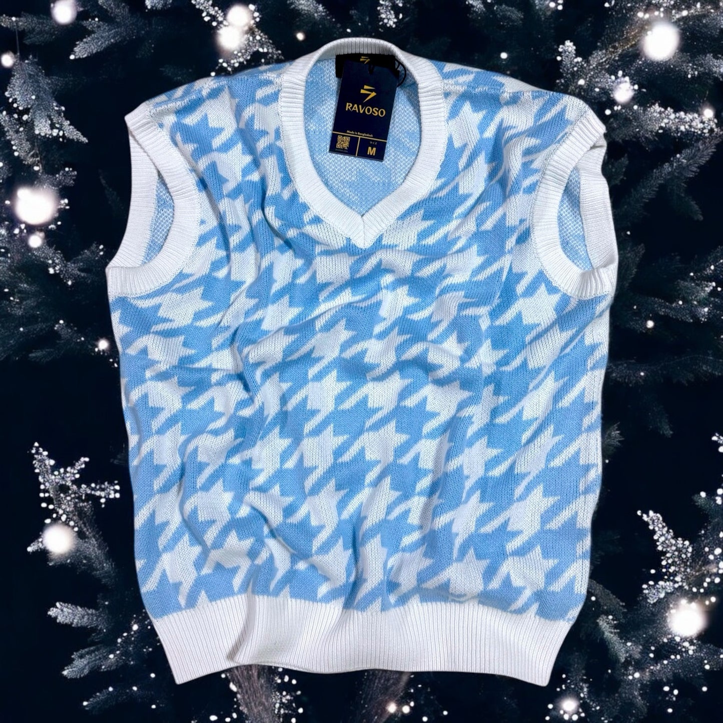 Sky Blue Unisex VEST With White Lines - [NEW ARRIVAL]