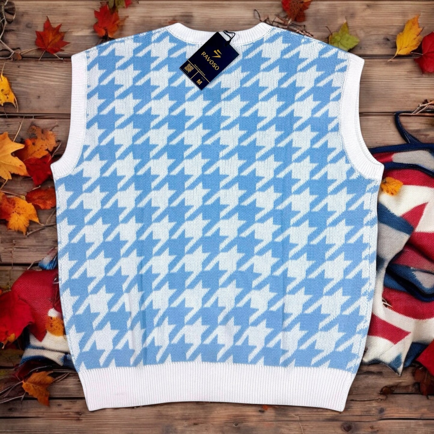 Sky Blue Unisex VEST With White Lines - [NEW ARRIVAL]