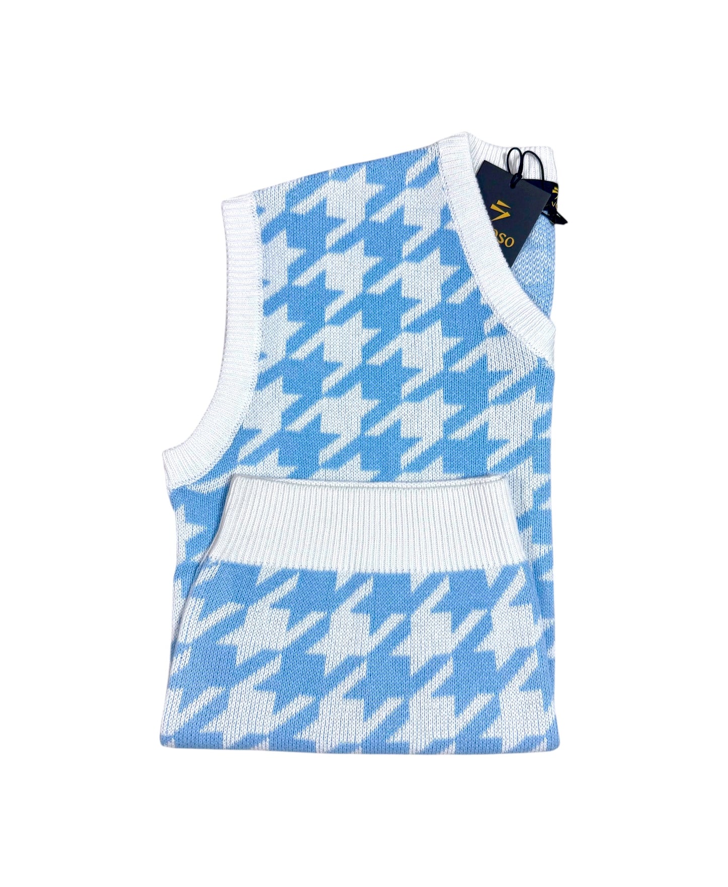 Sky Blue Unisex VEST With White Lines - [NEW ARRIVAL]