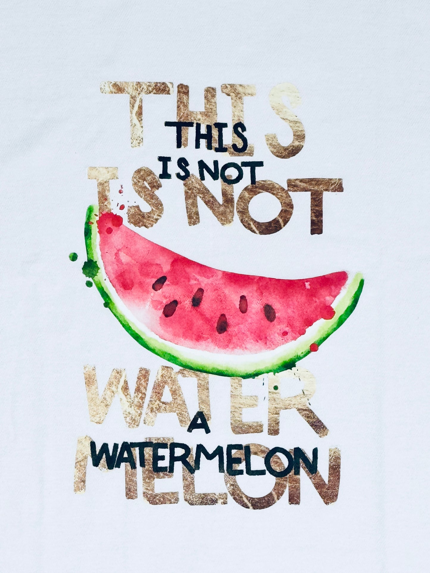 Pure White Half-sleeve WaterMelon T-shirt - [NEW ARRIVAL]