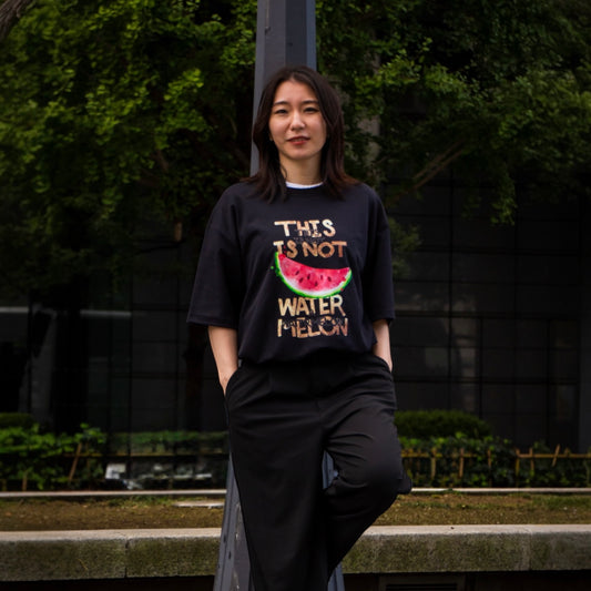 Full Black Half-sleeve WaterMelon T-shirt - [NEW ARRIVAL]