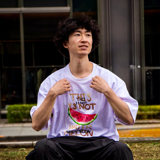 Pure White Half-sleeve WaterMelon T-shirt - [NEW ARRIVAL]