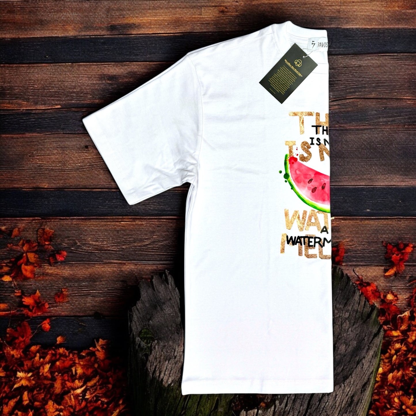 Pure White Half-sleeve WaterMelon T-shirt - [NEW ARRIVAL]