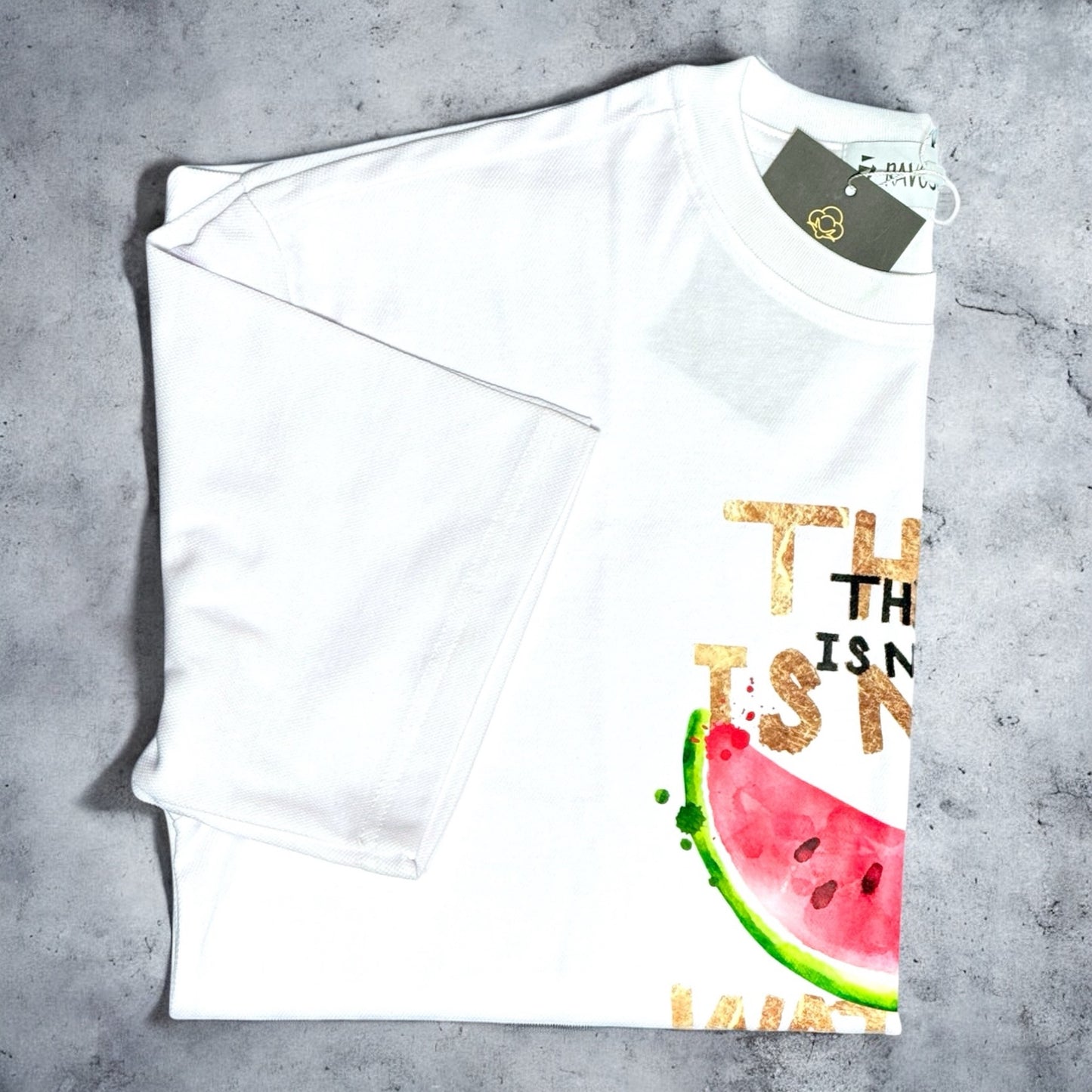 Pure White Half-sleeve WaterMelon T-shirt - [NEW ARRIVAL]